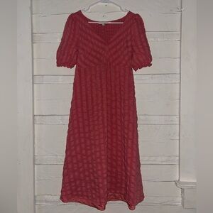 The Nines by Hatch (Target) Maternity Textured Puff-Sleeve Midi Dress – Size S